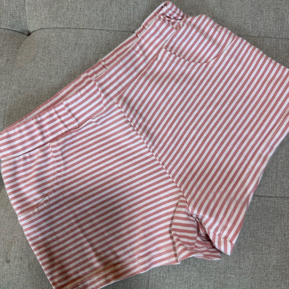 Striped Pink and White Shorts